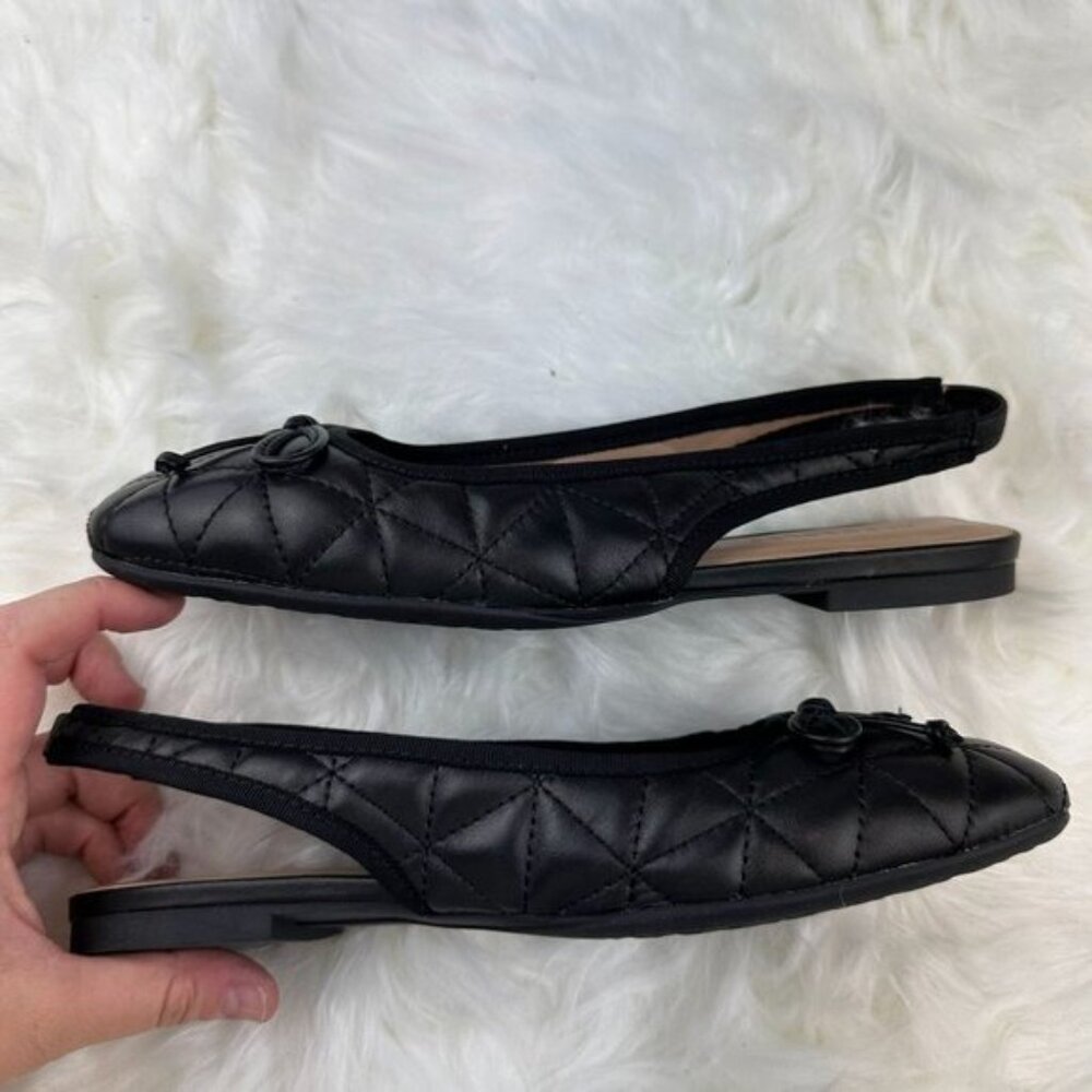 Aerosoles Catarina Quilted Slingback Flat in Black Quilted Leather - Picture 5 of 8